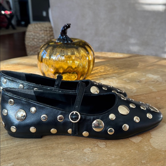 NEW Logan studded Mary Jane ballet flats in leather Size 8.5 - Picture 3 of 10